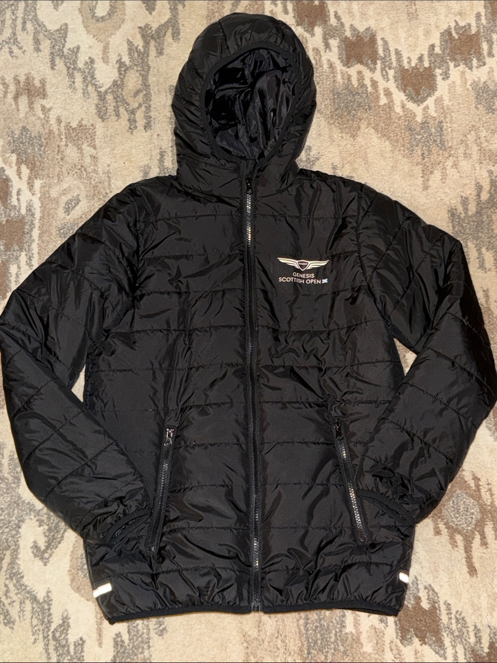 Black Hooded Puffer Jacket -kids 2XL ~ 12/14y like North Face